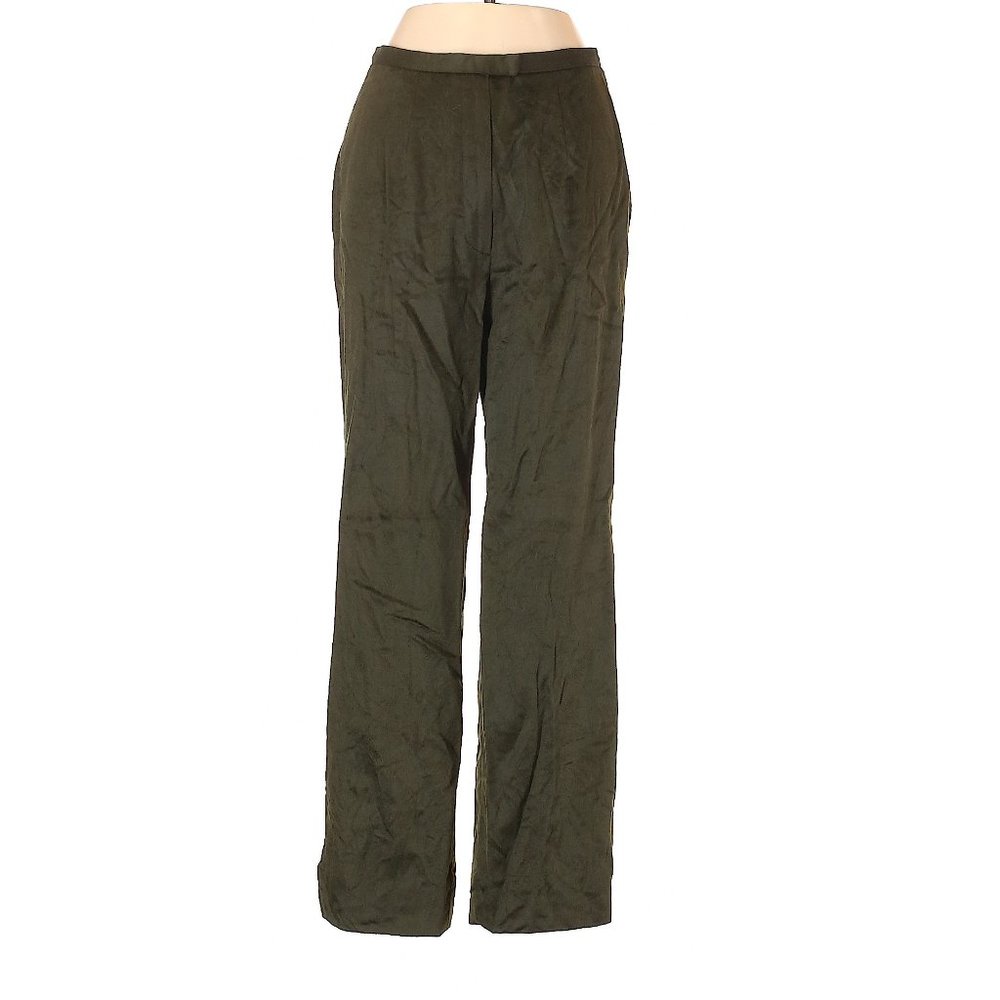 Luciano Barbera At Richards Greenwich Dark Green High Rise Soft Casual Pants